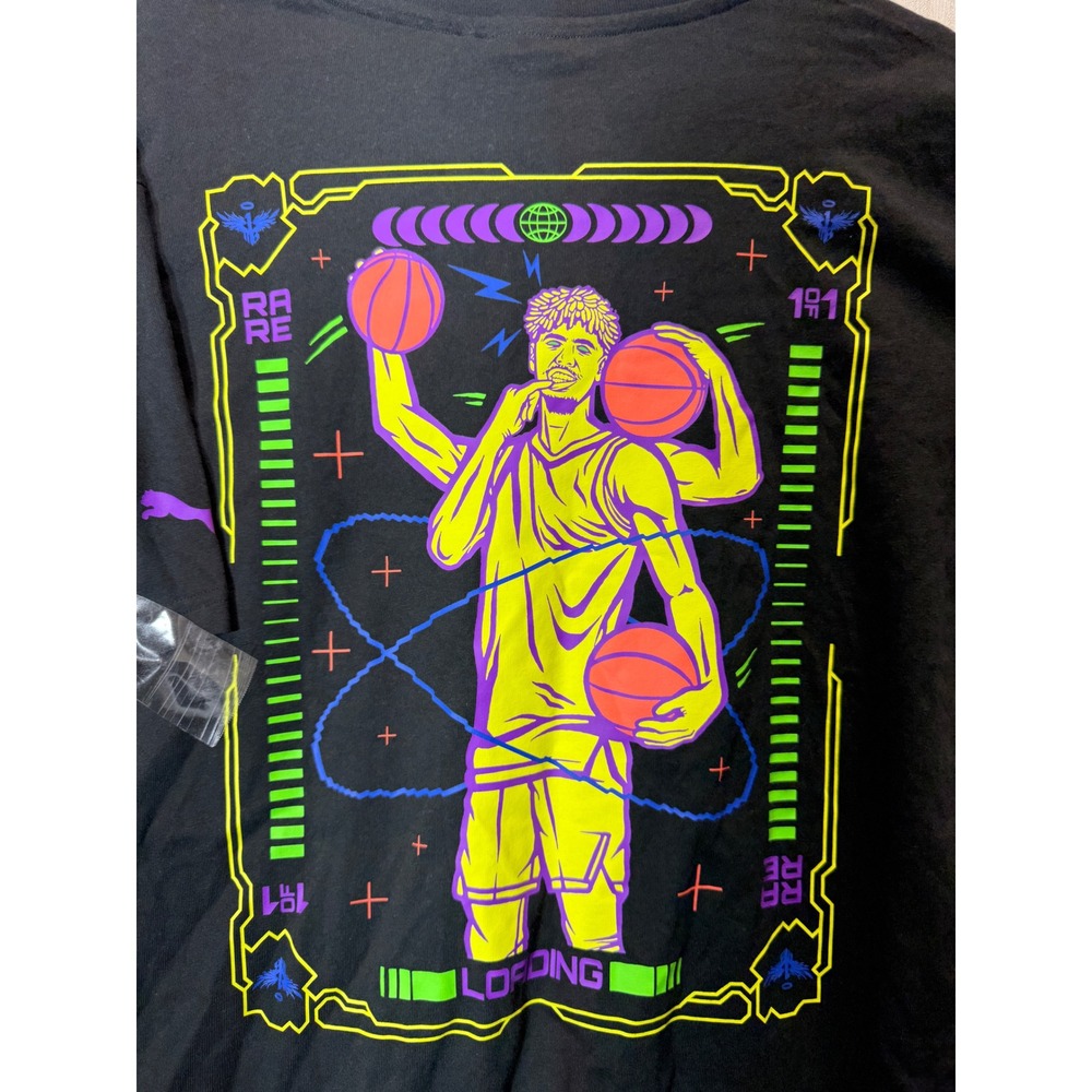 Puma Melo Spark Tee Mens Small Black Rare Of Not From Graphic T-Shirt 627742-01 - Picture 11 of 14